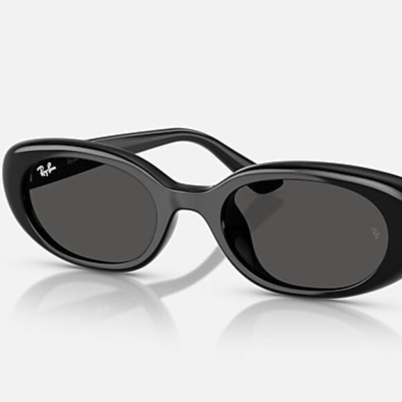 Ray-Ban Accessories - Ray-Ban RB4441D Sunglasses – Polished Black Bio-Based Frame, Dark Grey Lenses